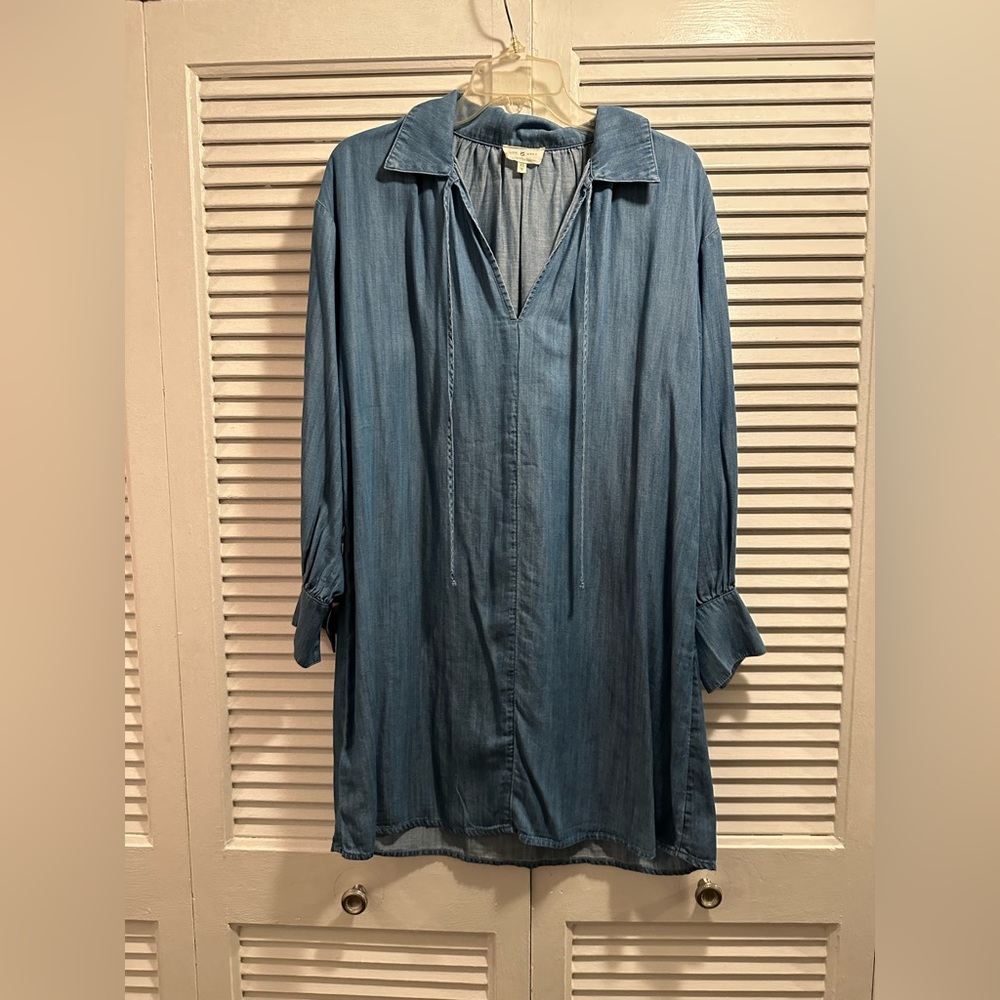 Chambray Long Sleeve Lou & Grey Mini Dress